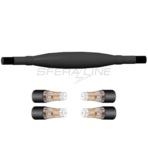 З’єднувальна муфта JTpPTHC 1 3x185-300 CM зі з'єднувачами, для 3-жильних кабелів у паперовій ізоляції, Sicame